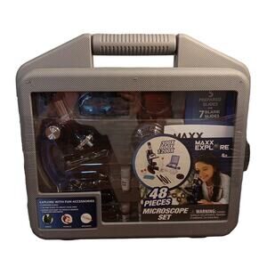 NEW Maxx Explore 48 Piece‎ Children's Microscope Set Kit Carrying Case Ages 8+